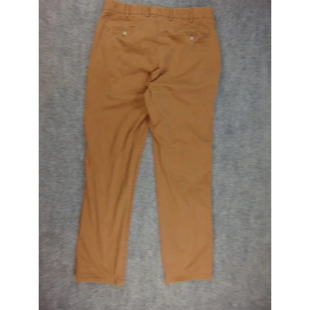 Peter Millar Chino Pants Mens 35x31 Brown Solid Preppy Golf Luxury Casual‎